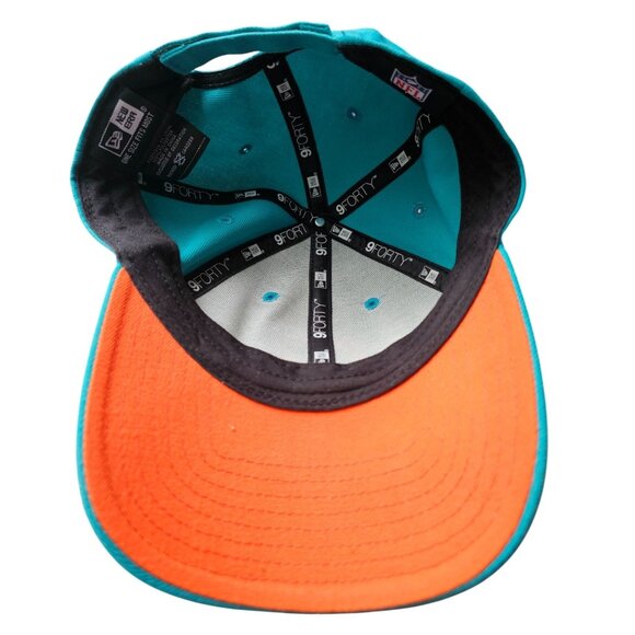 Miami Dolphins 9Forty Adjustable New Era NFL Hat Teal Orange Polyester OSFM - Picture 4 of 8